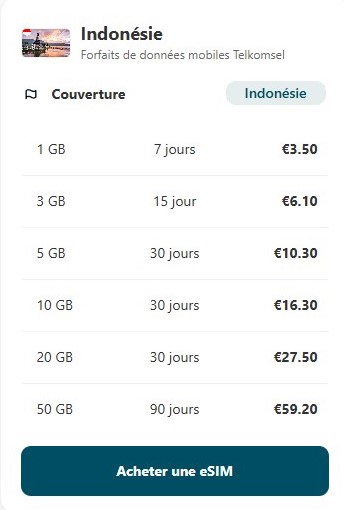 Capture écran forfait 2